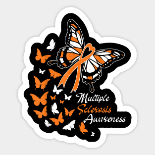 Multiple Sclerosis Awareness Butterflies Sticker